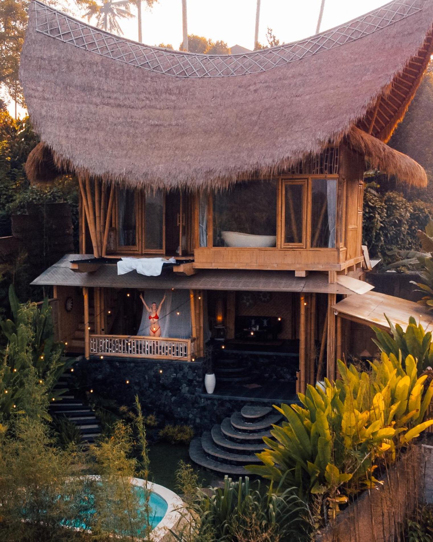 Villa Makerti Bali~Bamboo House à Selat Extérieur photo
