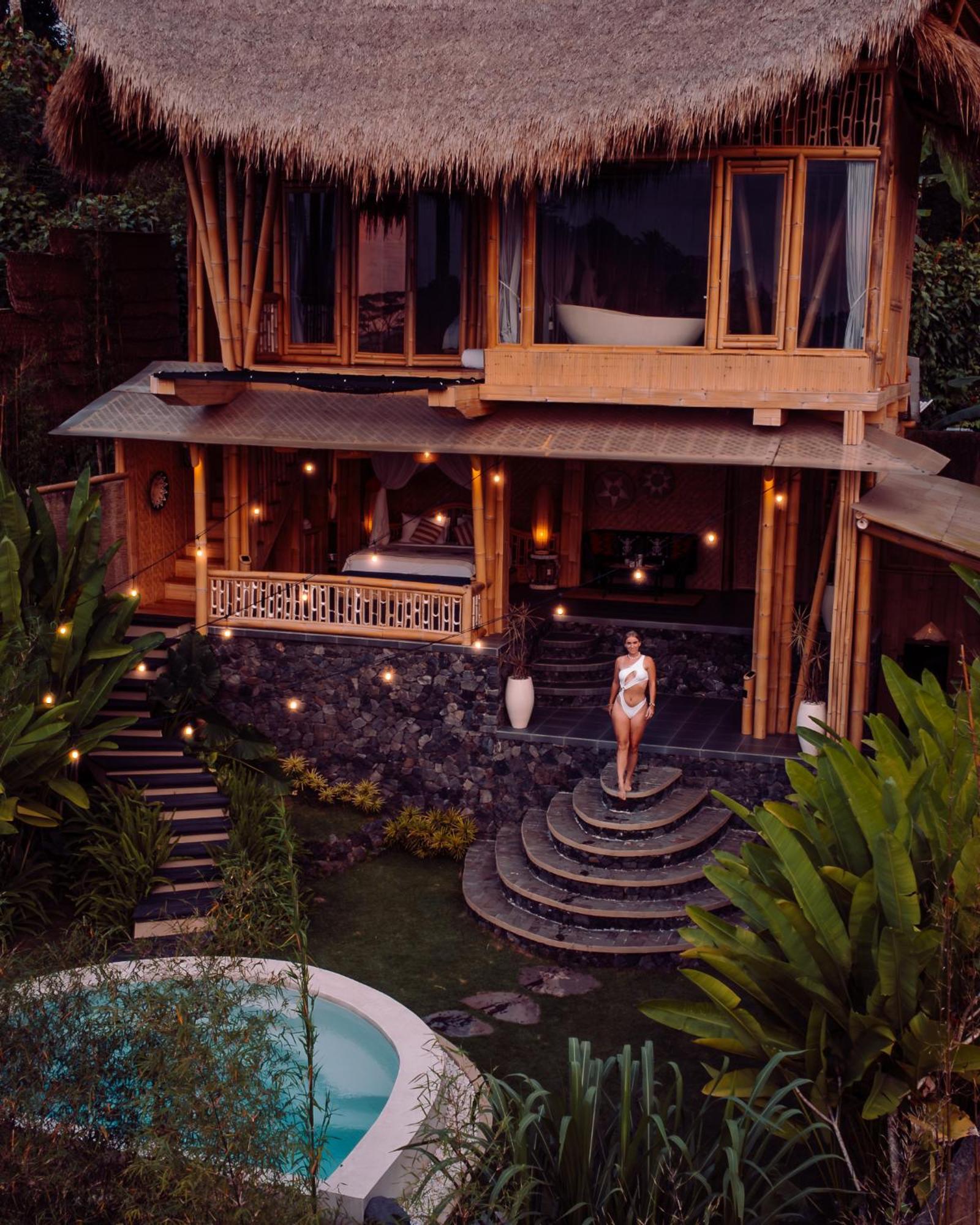 Villa Makerti Bali~Bamboo House à Selat Extérieur photo