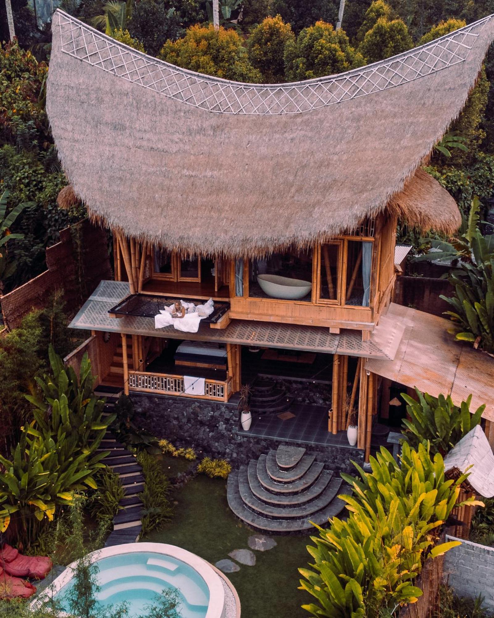 Villa Makerti Bali~Bamboo House à Selat Extérieur photo